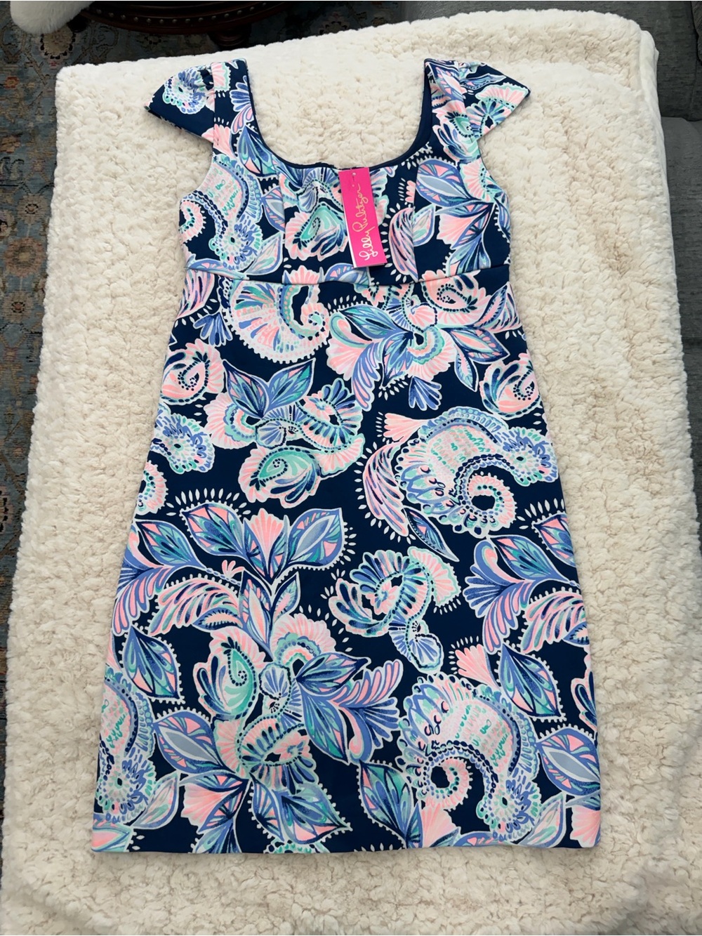 Lilly Pulitzer Navy Multi Floral Shift Dress